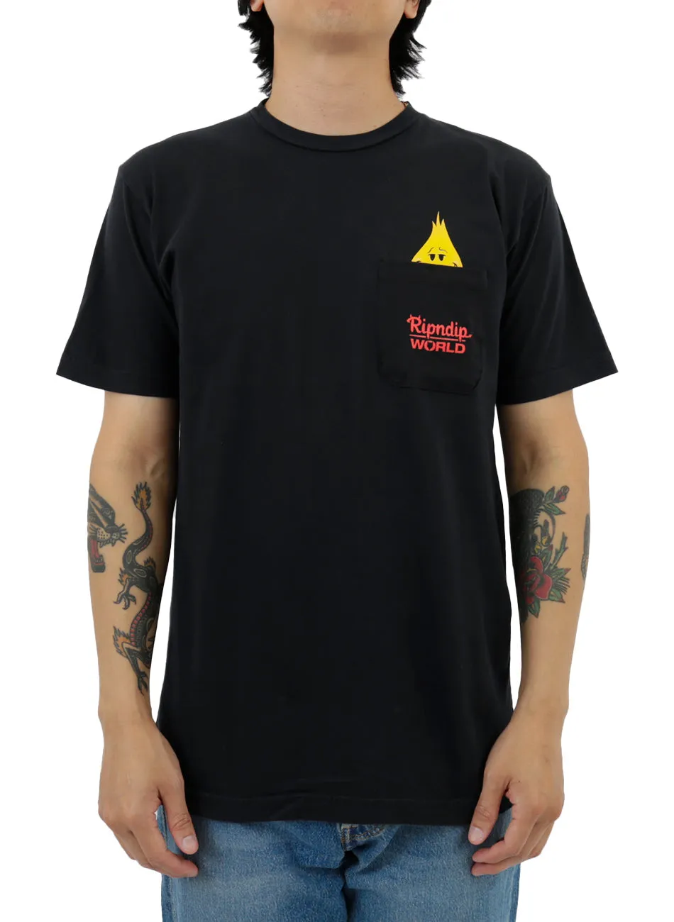 Flameboy Graphic Pocket Tee - Black