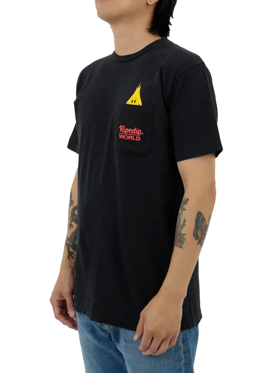 Flameboy Graphic Pocket Tee - Black