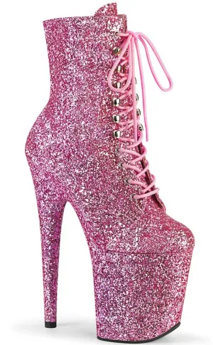 FLAMINGO-1020GWR Baby Pink Glitter Ankle Boots