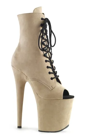 FLAMINGO-1021FS Beige Suede Ankle Boots