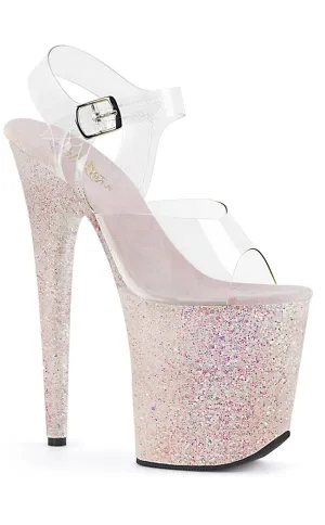 FLAMINGO-808LG Opalescent Multi Glitter Heels