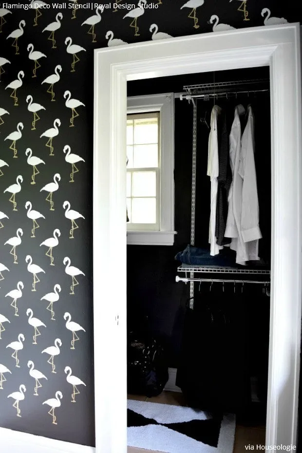 Flamingo Deco Wall Stencil