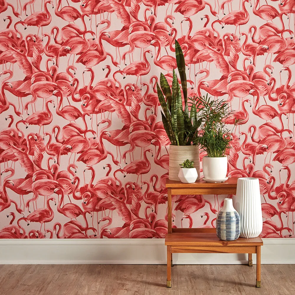 Flamingo Peel and Stick Wallpaper