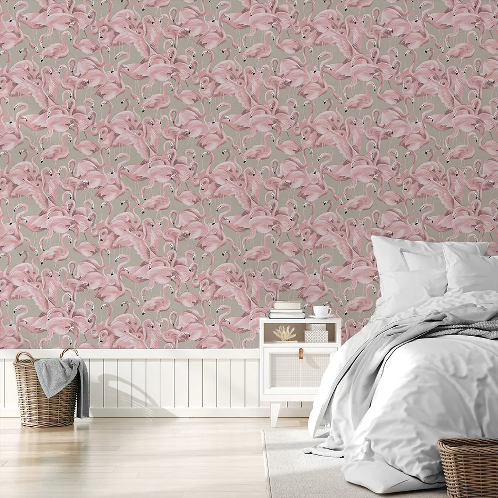 Flamingo Peel and Stick Wallpaper