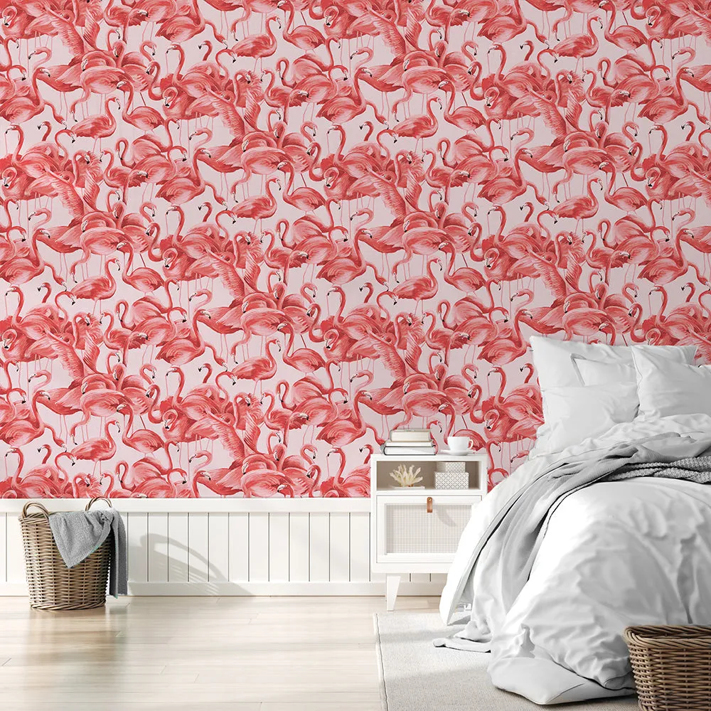 Flamingo Peel and Stick Wallpaper