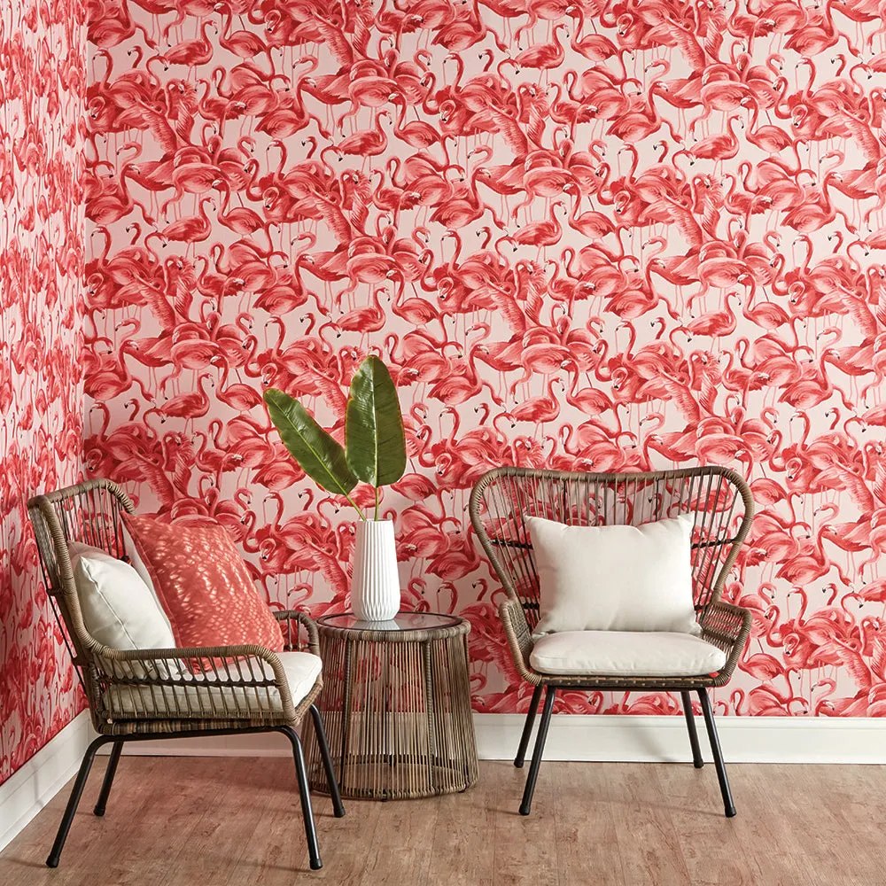 Flamingo Peel and Stick Wallpaper