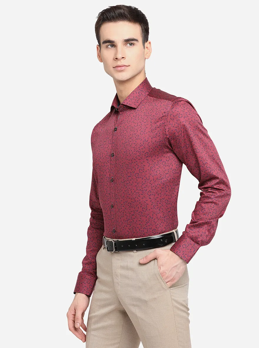 Flamingo Printed Slim Fit Party Wear Shirt | JB Studio