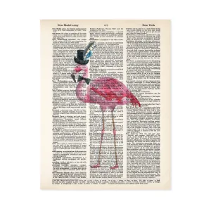 Flamingo with Top Hat