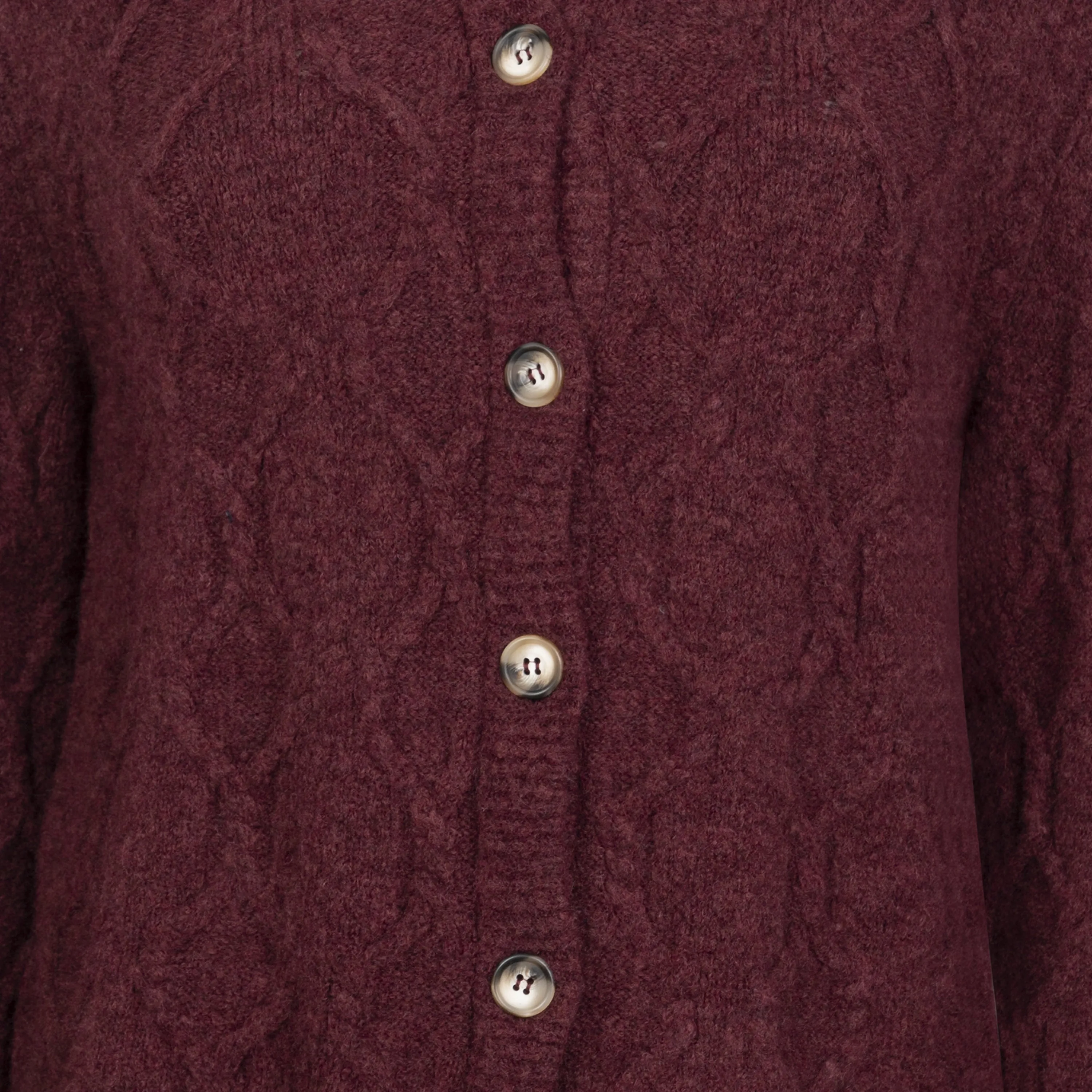 Flannel Cardigan | Bordo