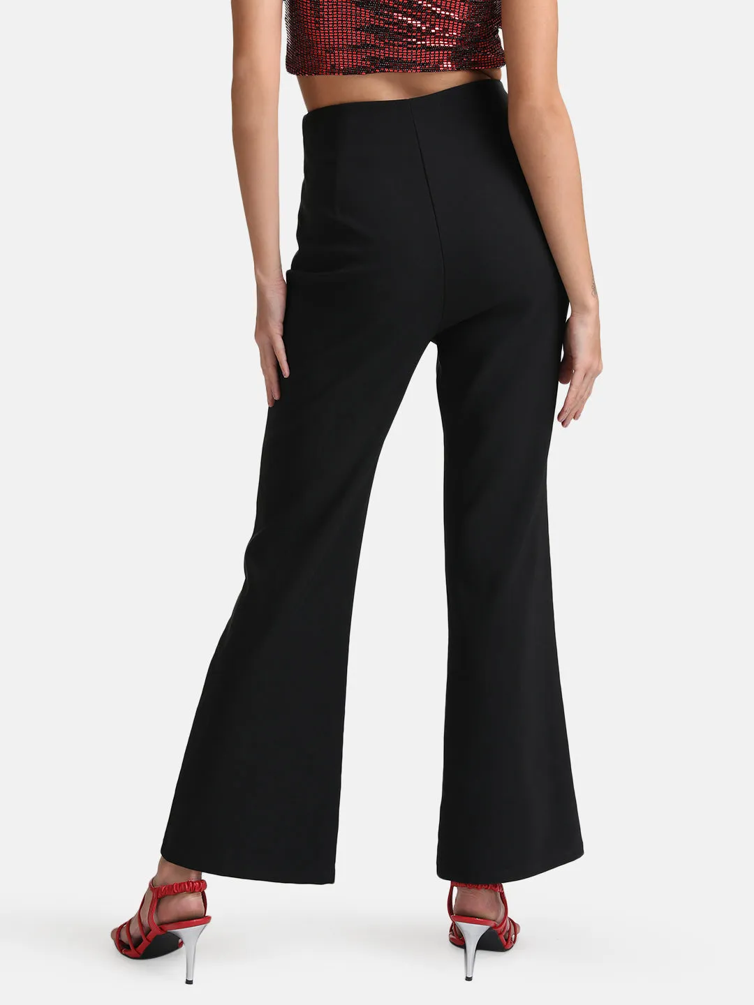 Flared Trousers With  Belt