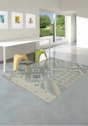 Flatweave Area Rug,Indulgence-Pastel Colours with Different Geometric Pattern-RUG103/170