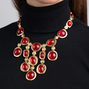 Flawed Ruby Drop Necklace