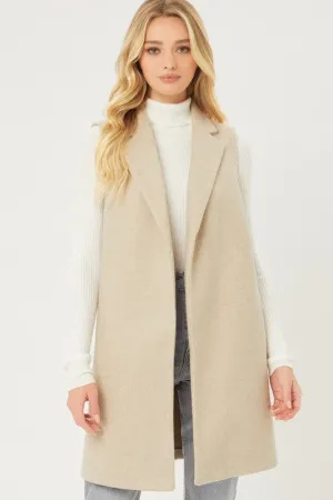 FLEECE LONG VEST JACKET