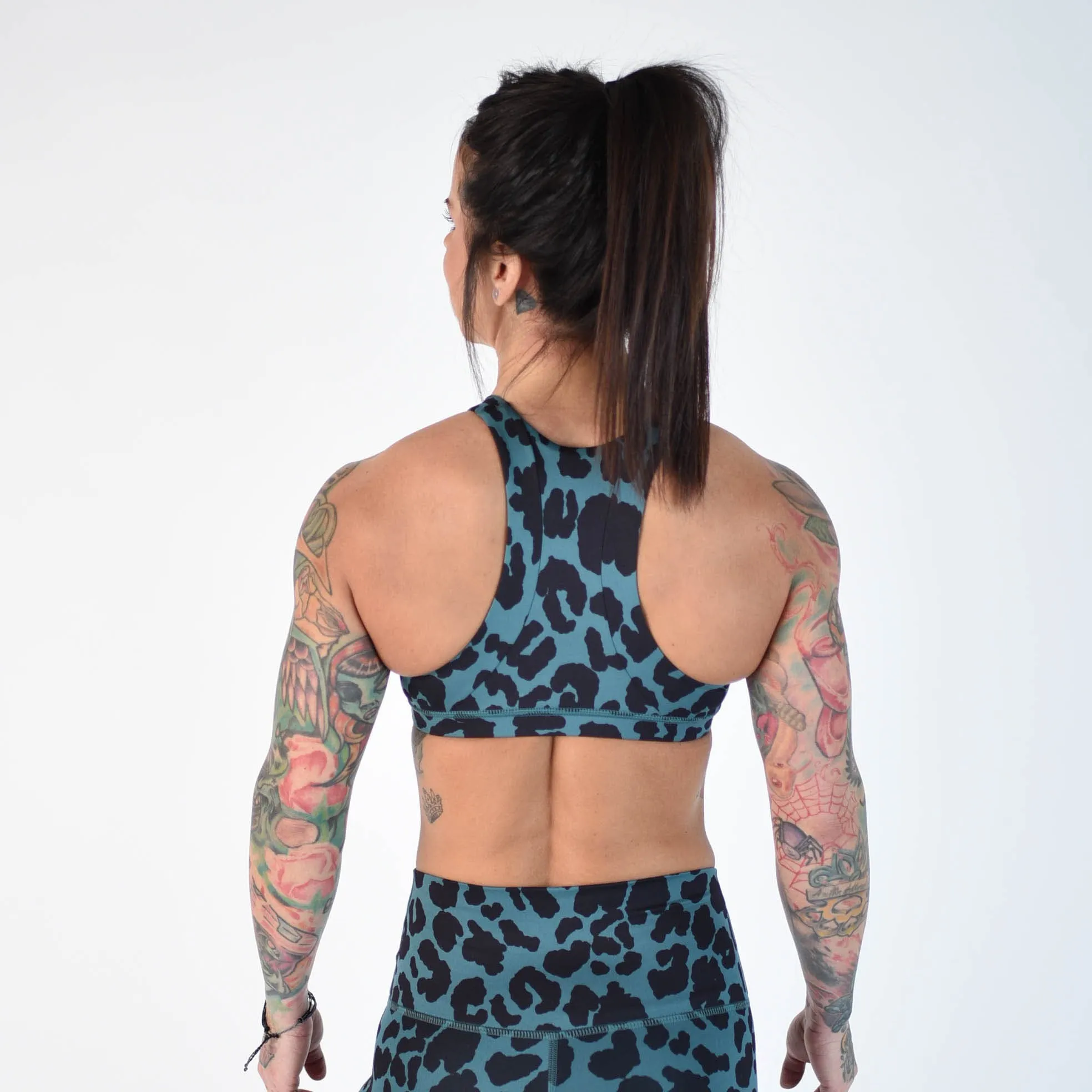 FLEO Jourdaine Sports Bra - Mediterranean Leopard x Maddy Forberg