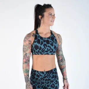 FLEO Jourdaine Sports Bra - Mediterranean Leopard x Maddy Forberg