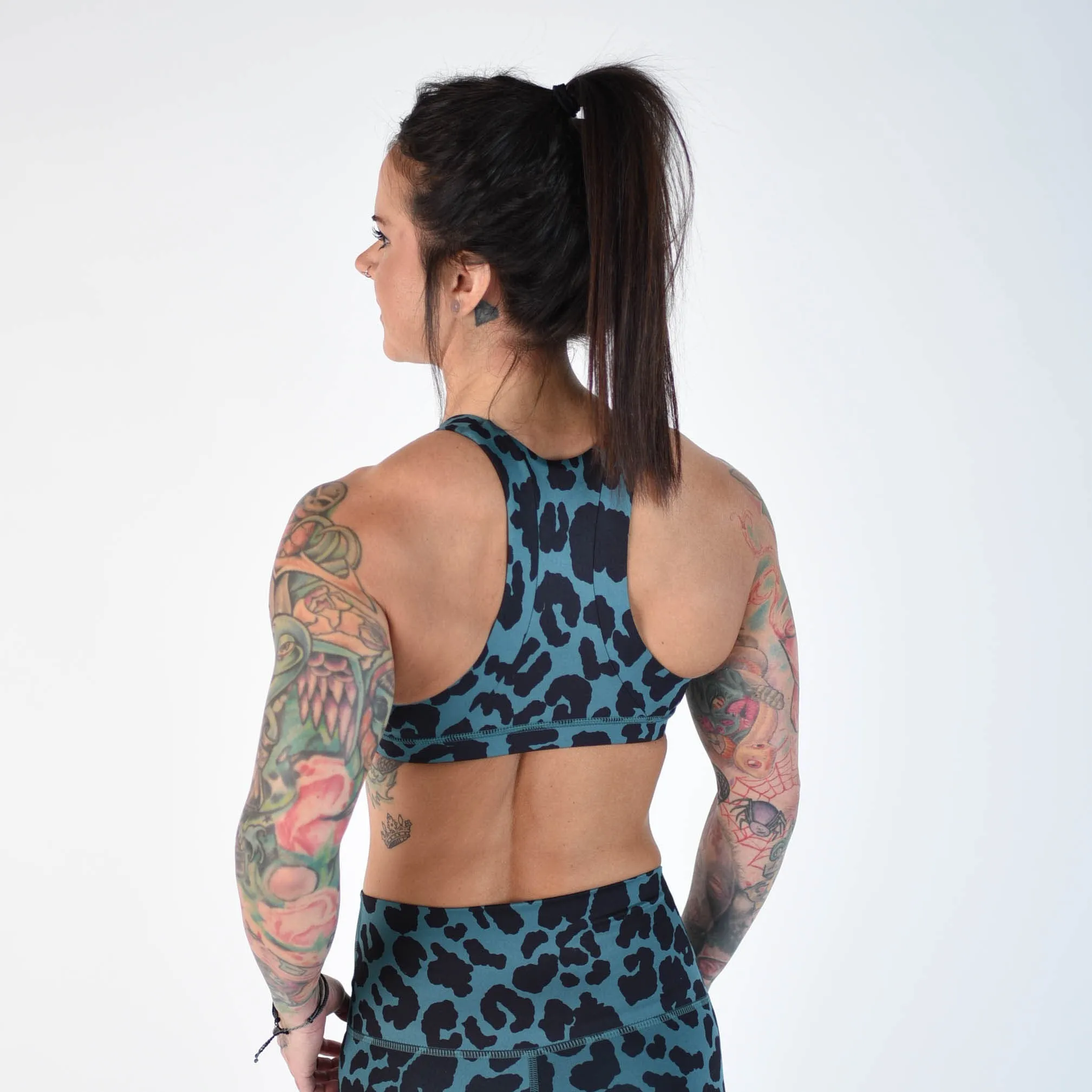 FLEO Jourdaine Sports Bra - Mediterranean Leopard x Maddy Forberg