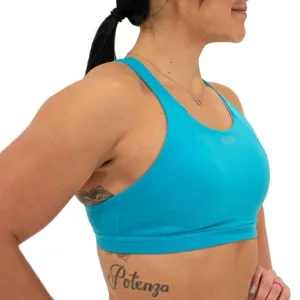 FLEO Jourdaine Sports Bra - Scuba Blue x Katie Crewe