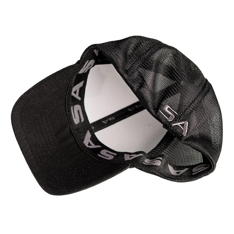 FlexFit Hat | Wht/Blk | SA Blue Shield