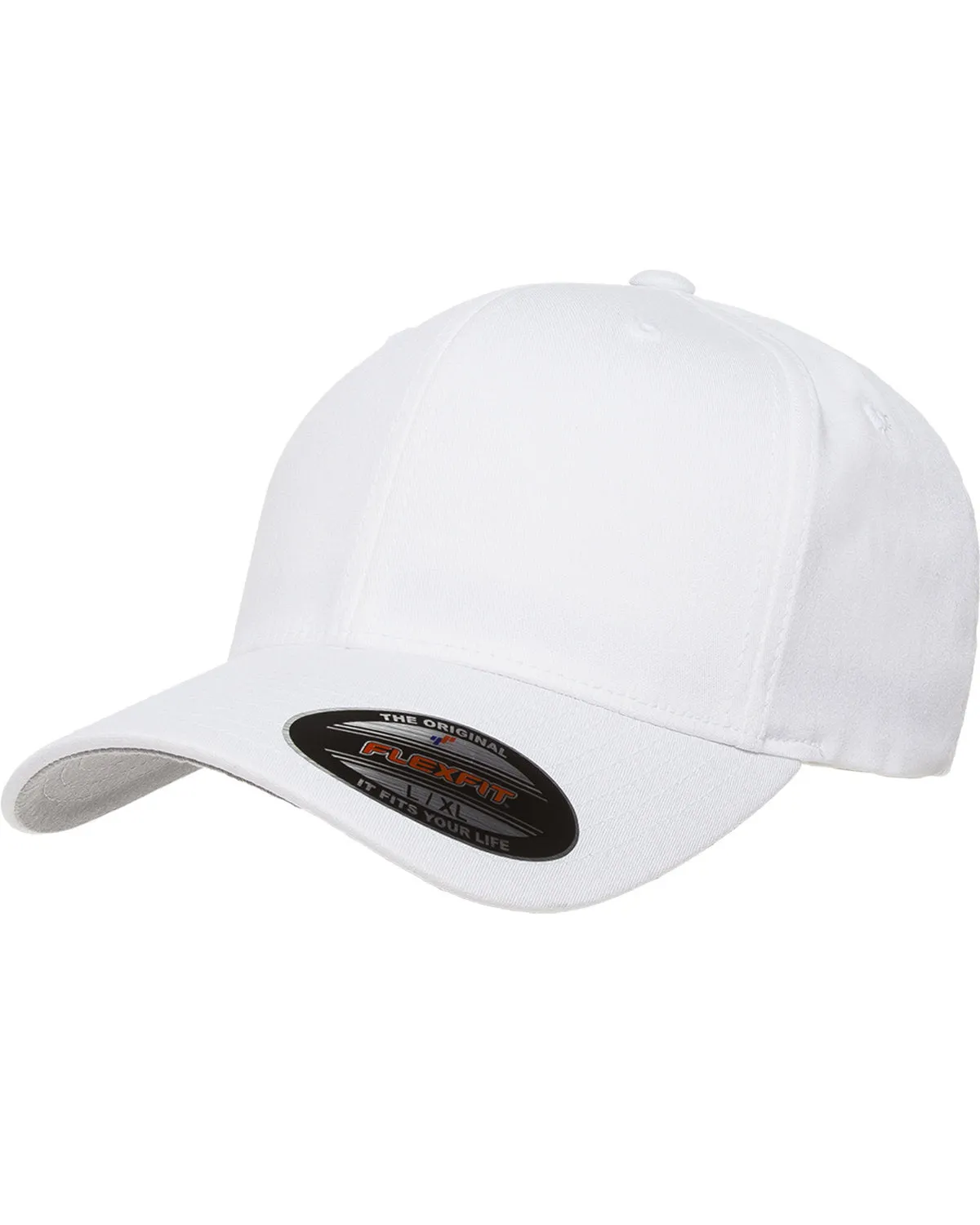 Flexfit Value Cotton Twill Customized Caps, White