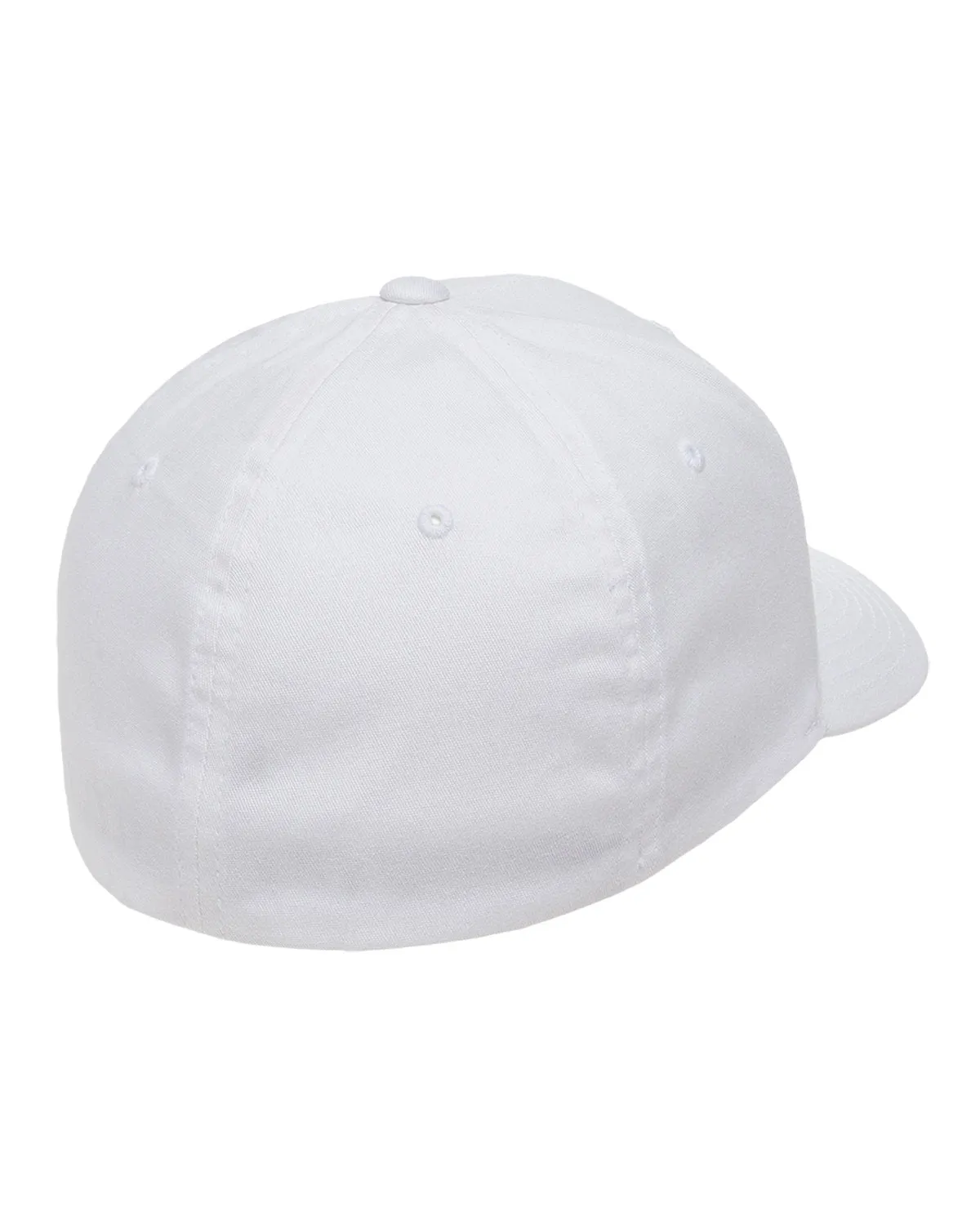 Flexfit Value Cotton Twill Customized Caps, White