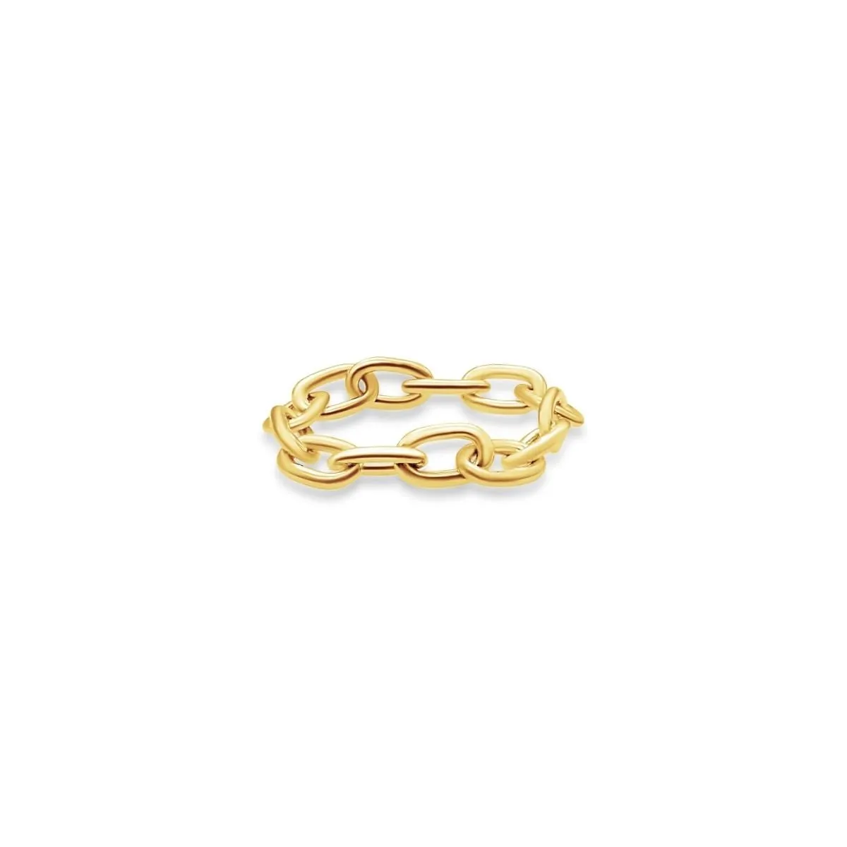 Flexible Gold Cable Chain Ring