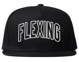 Flexing Outline Mens Snapback Hat