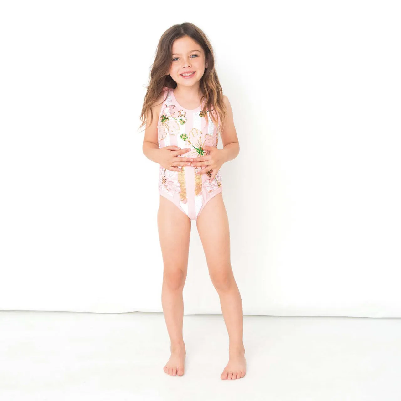 Flip Sequin Hibiscus Swimsuit