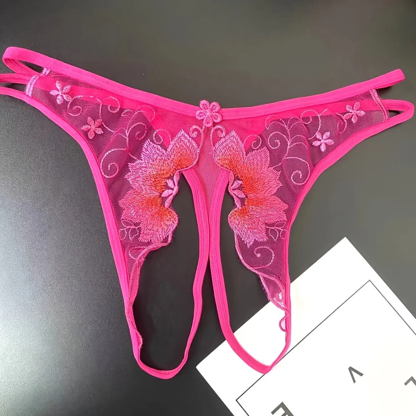 Flirty Floral Embroidered Sheer Thongs  Ultimate Seductive Lingerie