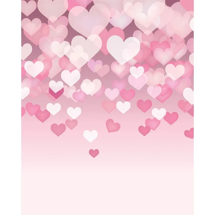 Floating Hearts Printed Backdrop