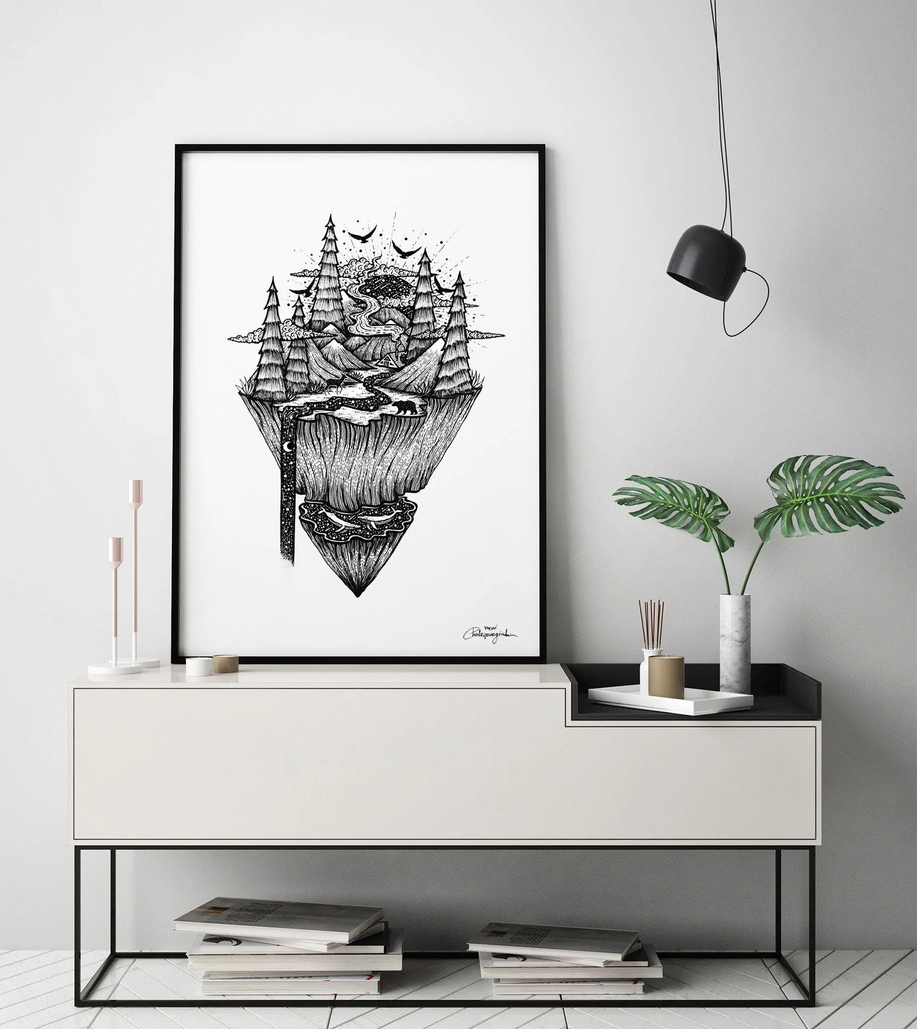 Floating Mountain Fine Art Print