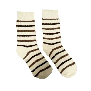 FLOOF Retro Stripe Sock in Brown 2