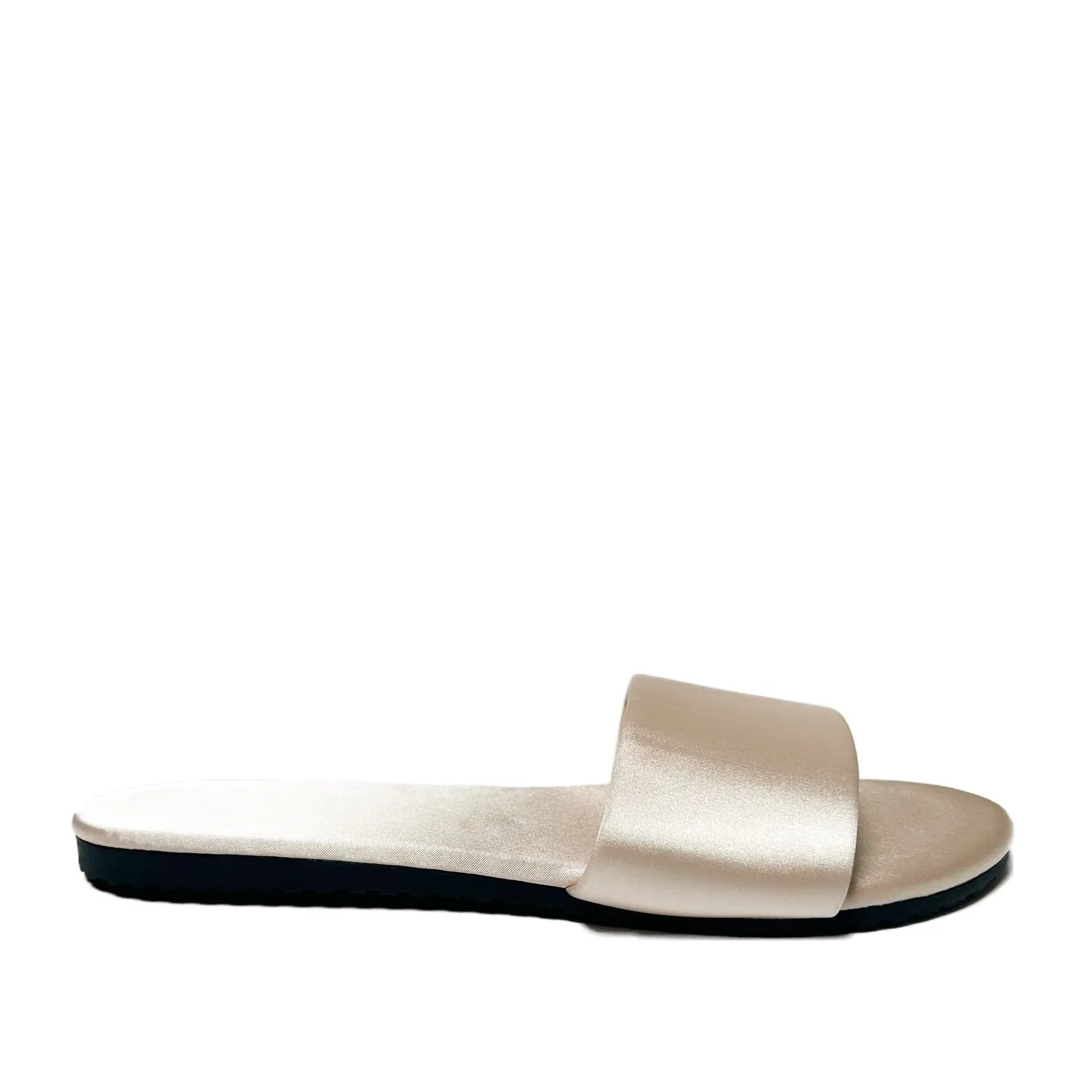 FLOOF Women's Satin Slide in Champagne