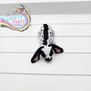 Floppy Eared Rabbit White Black Articulated Flexi Fidget/Keyring