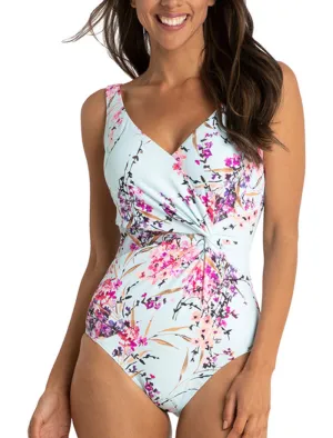 Flora Gathered Twist One Piece Mist