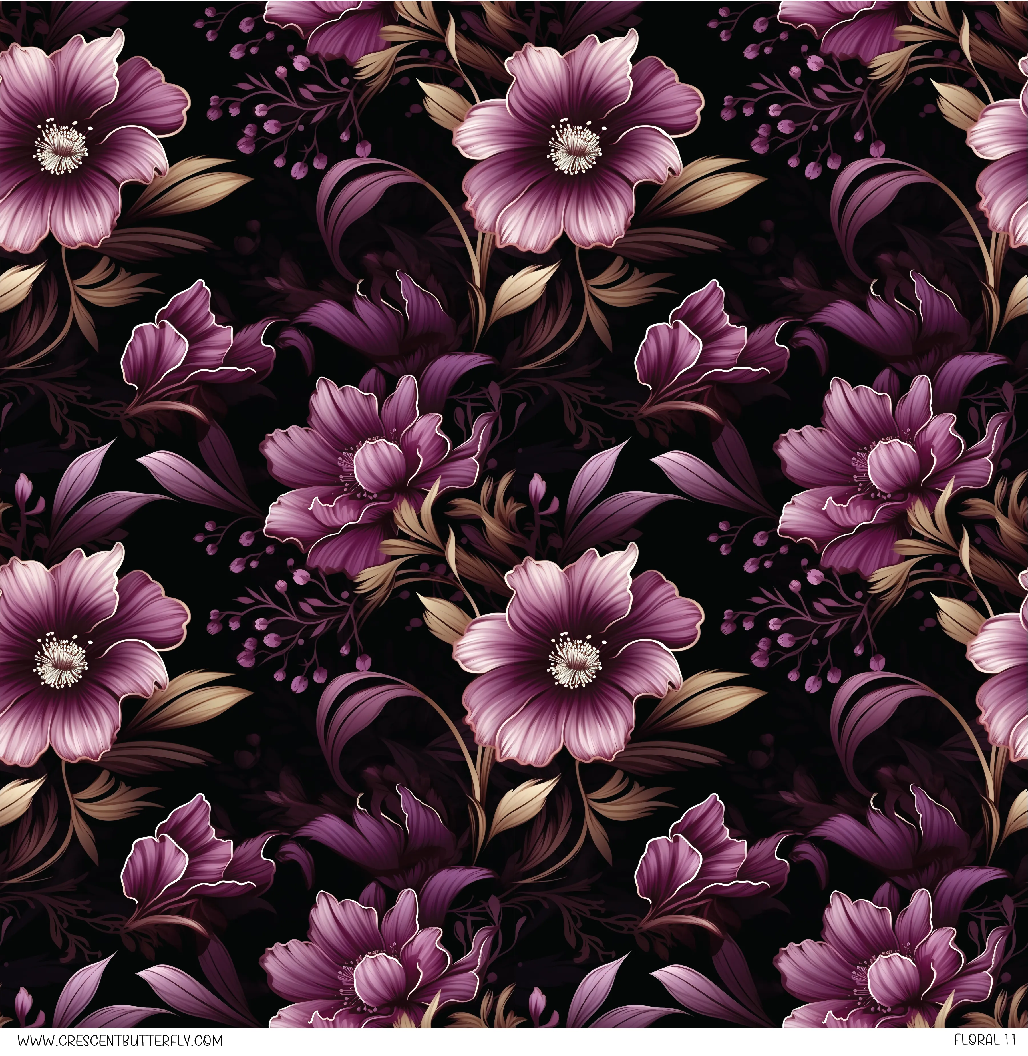 Floral 11 Vinyl Sheet/Wrap