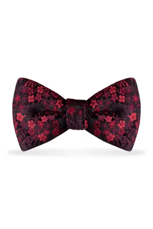 Floral Apple Red Bow Tie