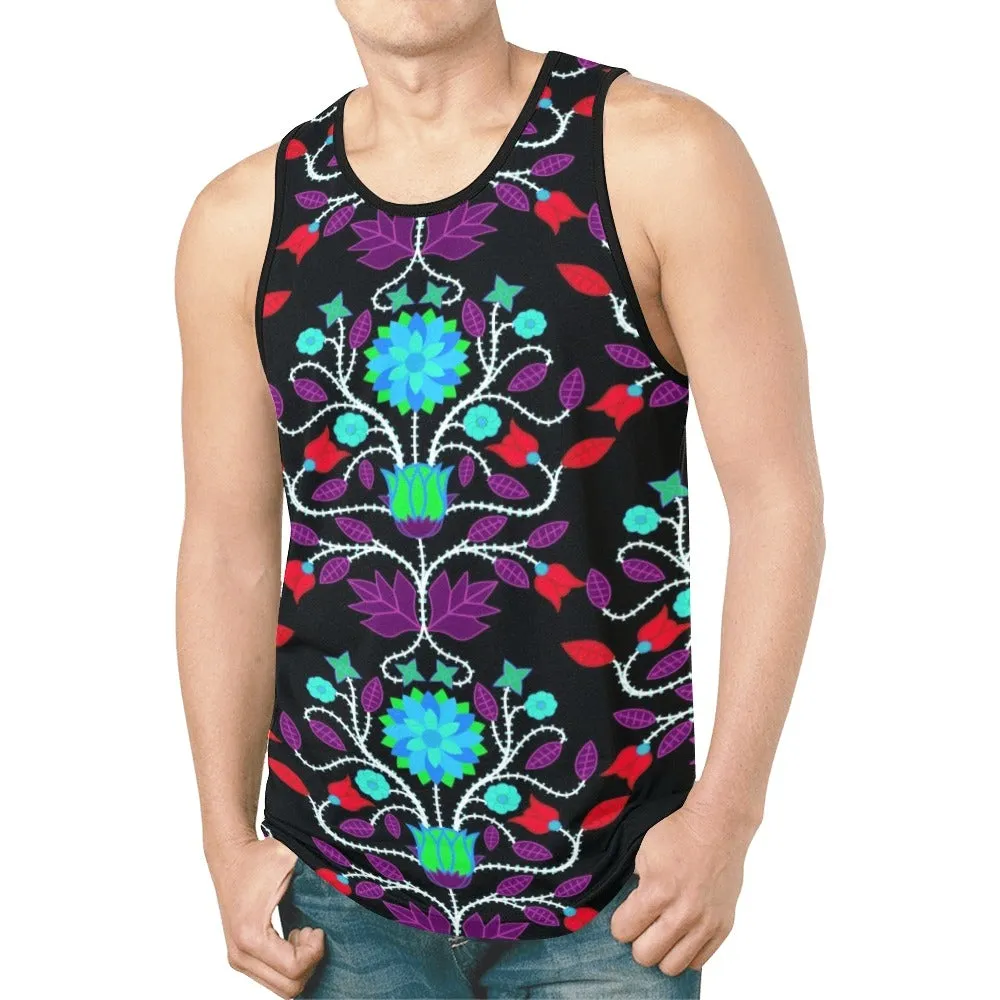 Floral Beadwork Four Clans Winter Tank Top