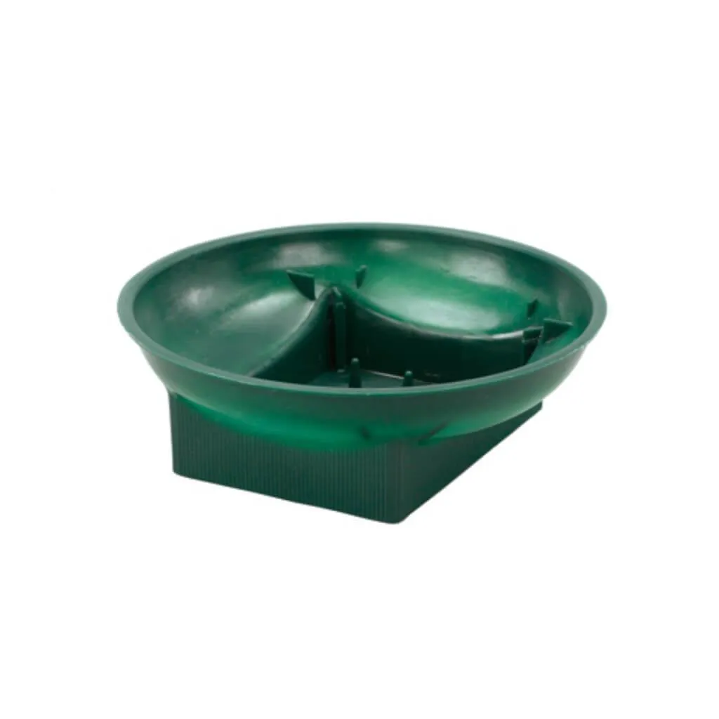 Floral Design Bowl Green Plastic