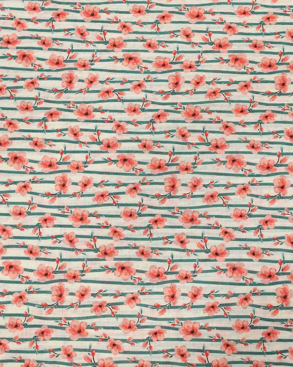 FLORAL DESIGN POLYESTER SEERSUCKER DIGITAL PRINTED FABRIC