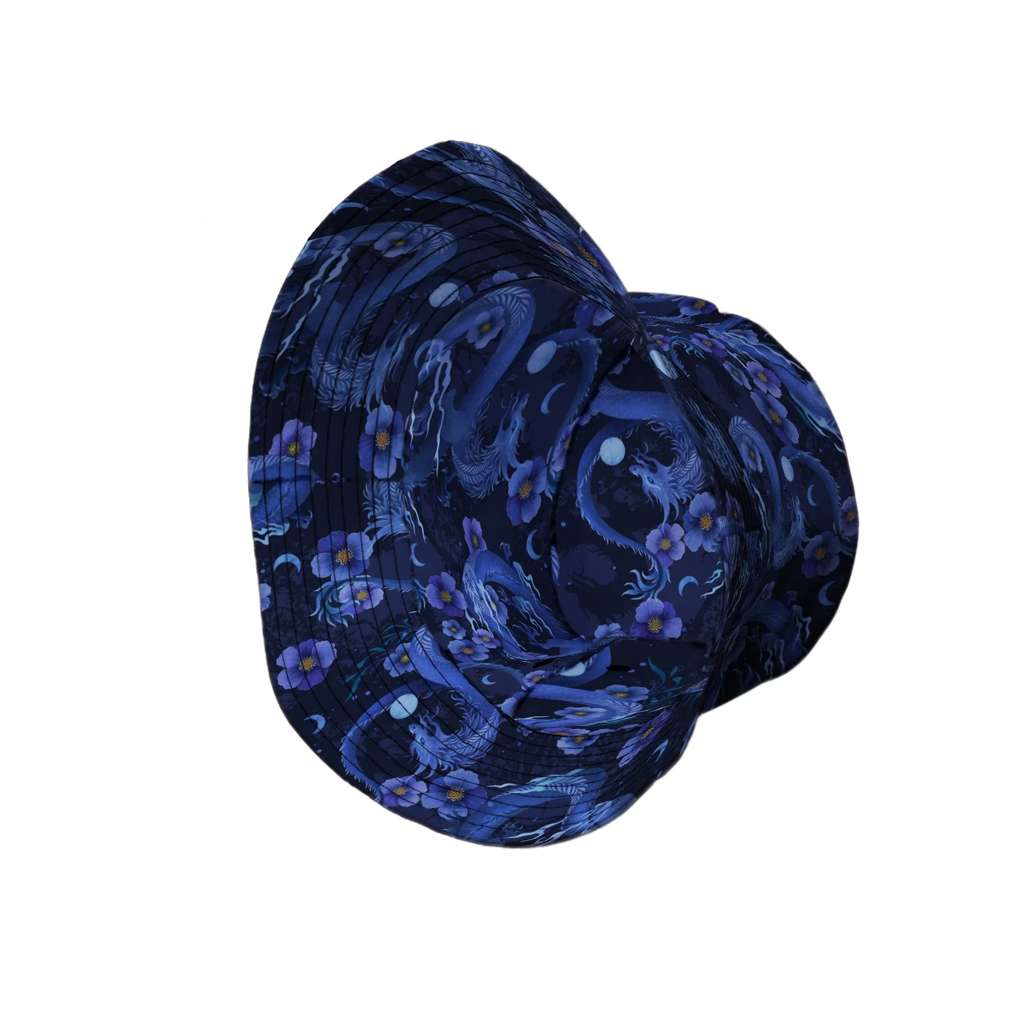 Floral Dragon Night Bucket Hat