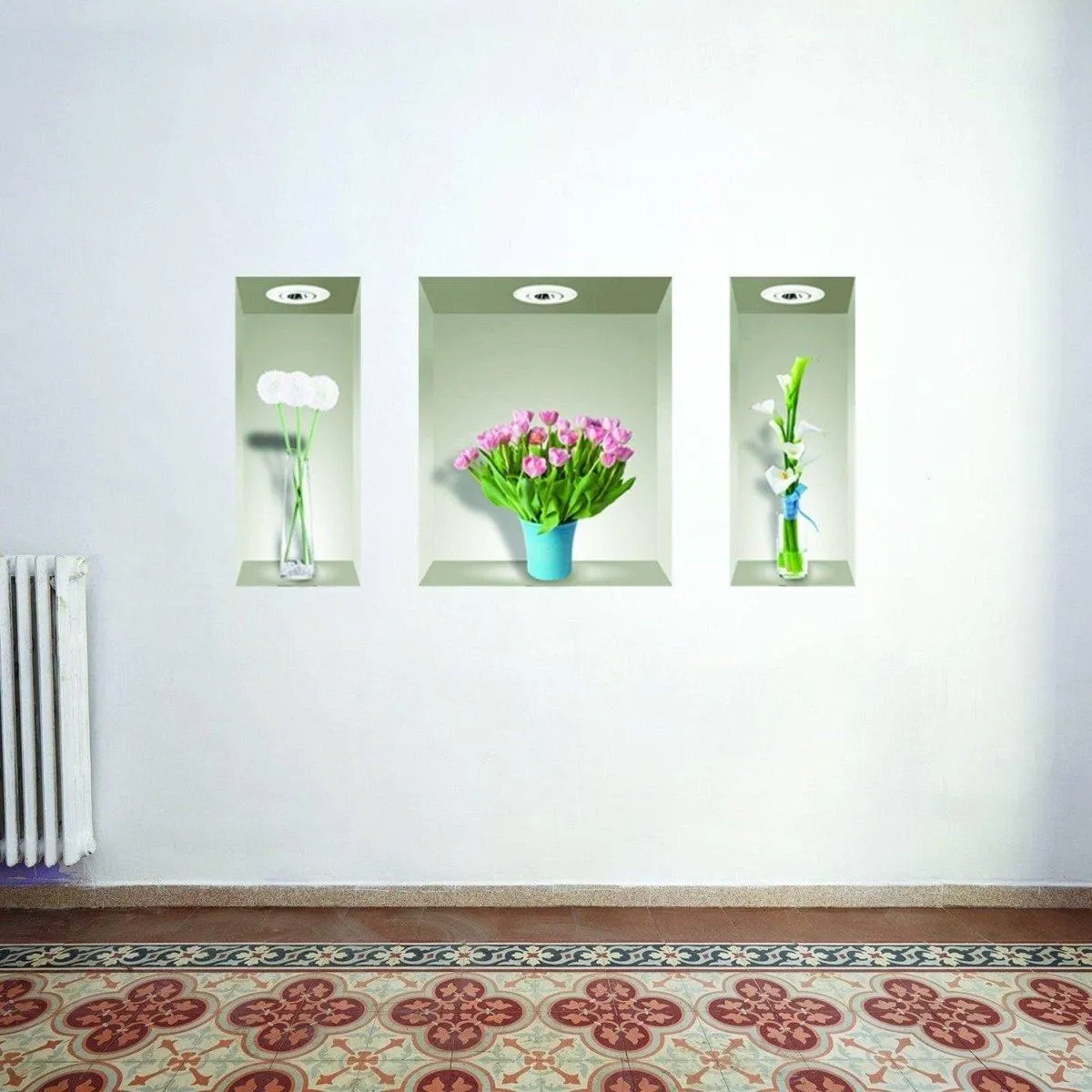 Floral Elegance 3D Wall Decals