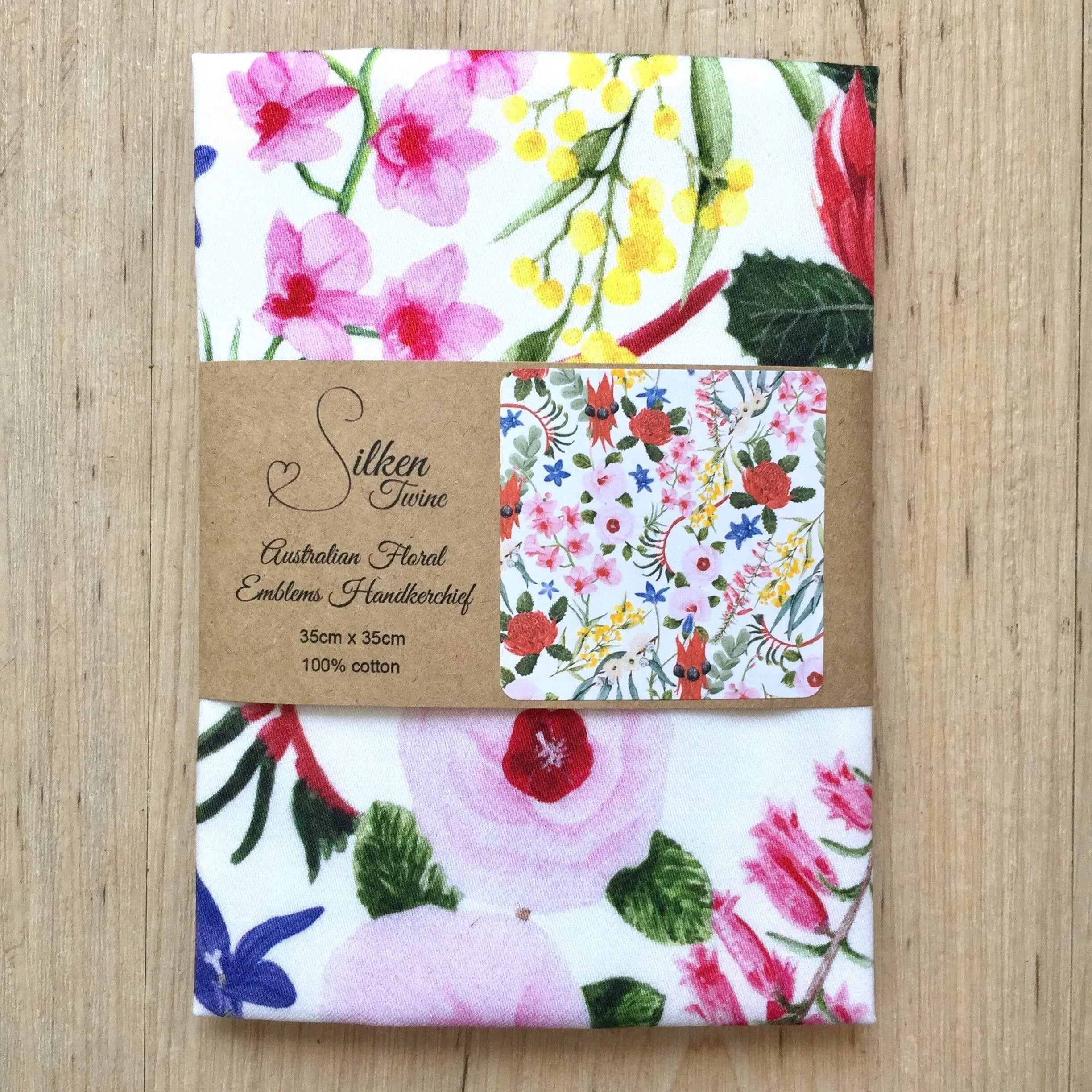 Floral Emblems Handkerchief