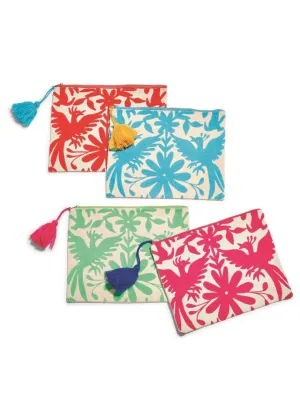 Floral Embroidered Pouches