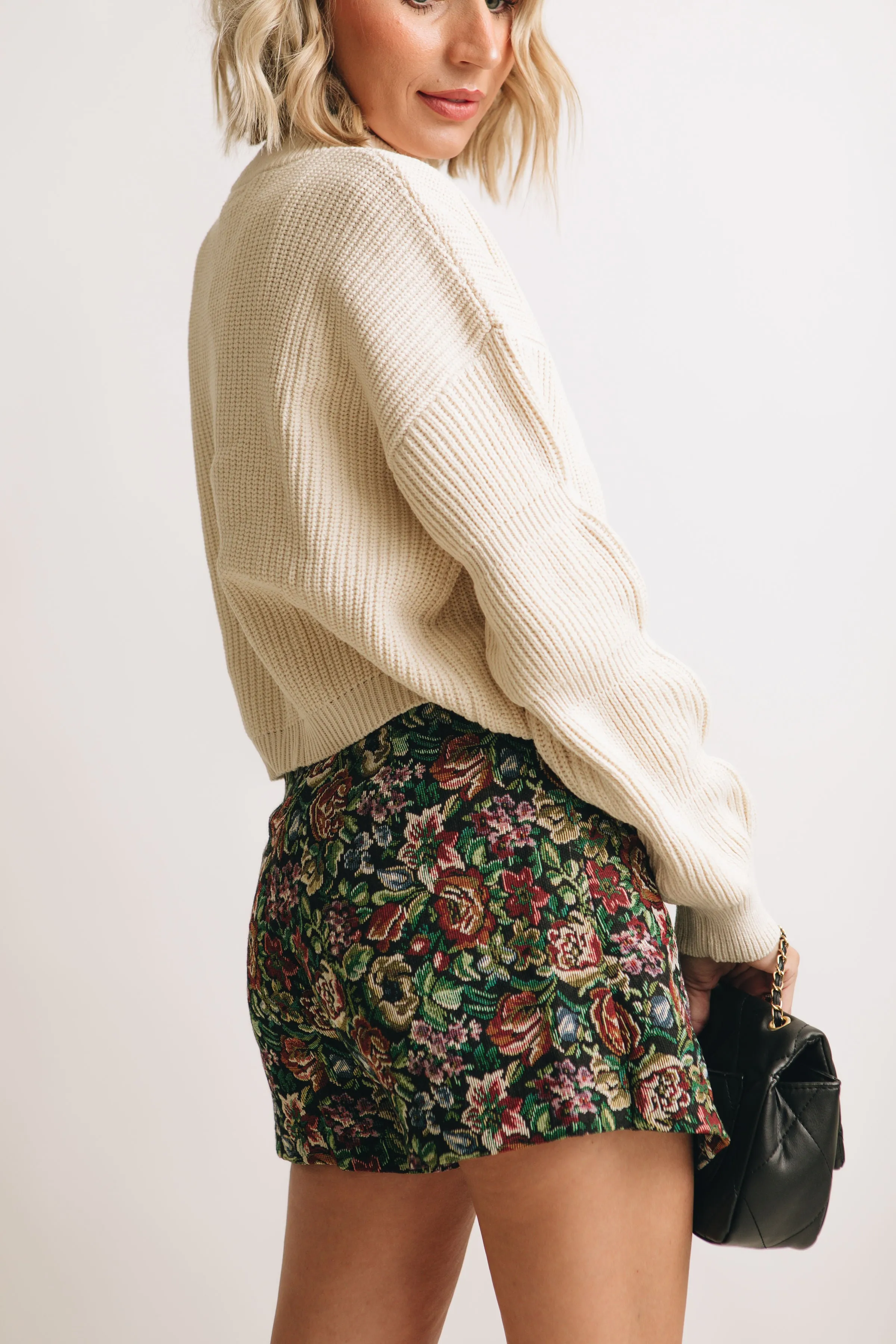 Floral Fantasy Jacquard Skort (S-L)