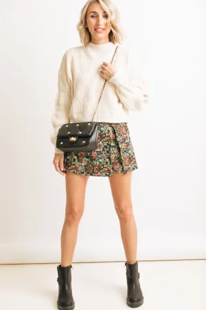 Floral Fantasy Jacquard Skort (S-L)