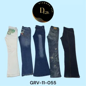 Floral Flair: Y2K Embroidered Jeans Edition (GRV-11-055)