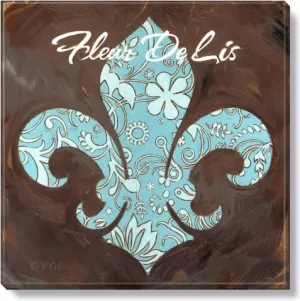 Floral Fleur-De-Lis Giclee Art