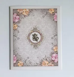 Floral Framed Wall Mirror, Wedding Invitation Unique and Elegant Traditional Indian Design Wedding Invitation Card (Pack of 50)