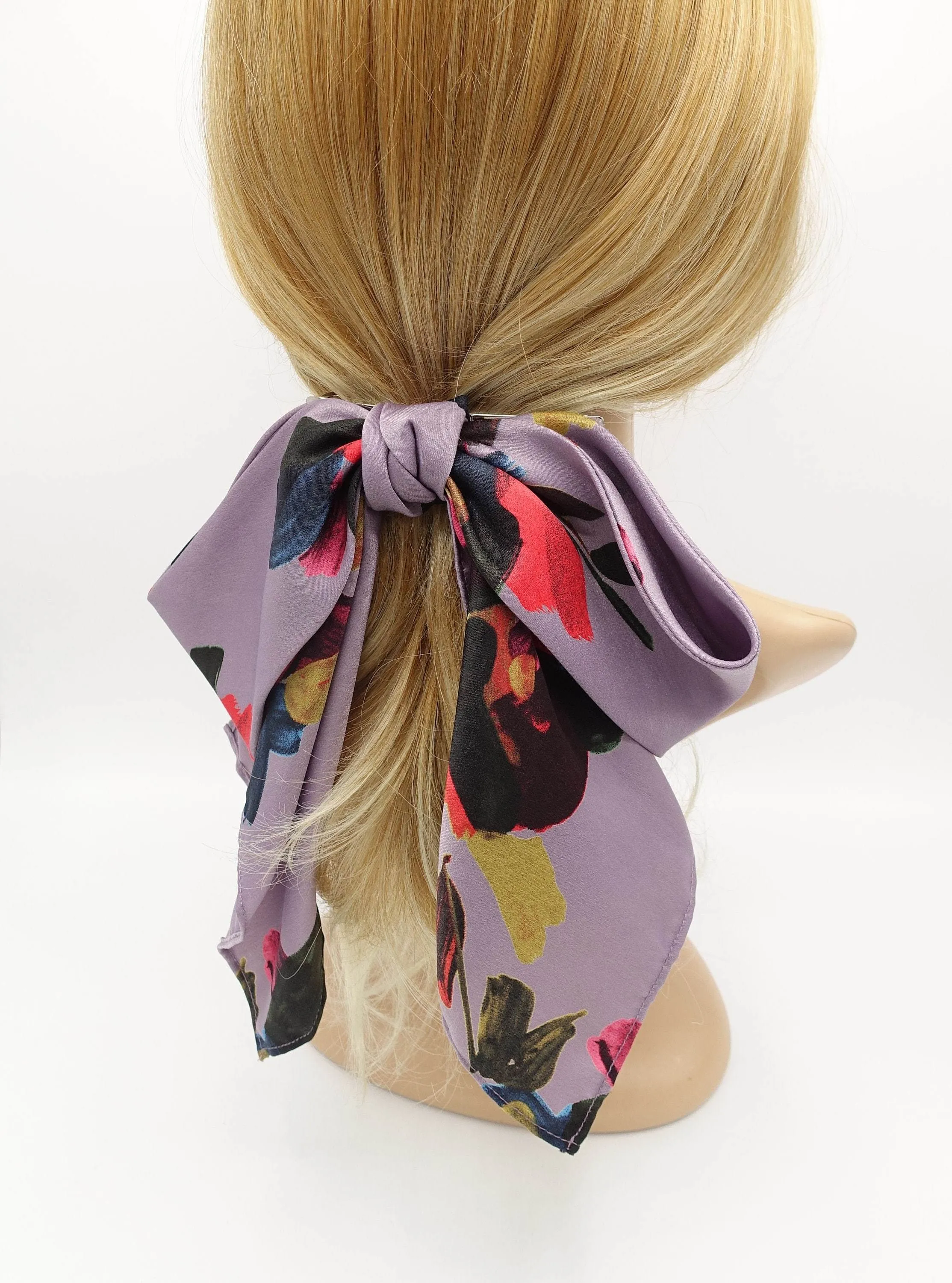 floral hair bow flip droopy hair accessory for women