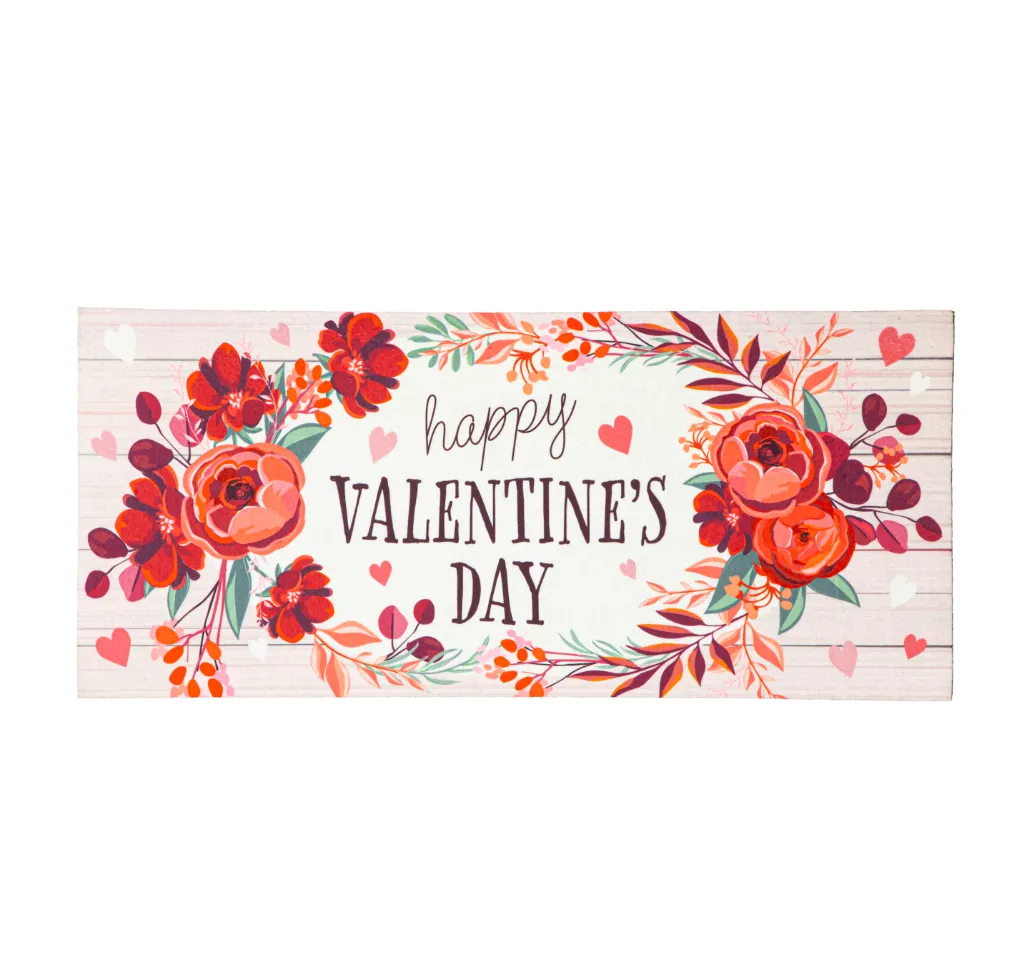 Floral Happy Valentine's Day Sassafras Switch Mat